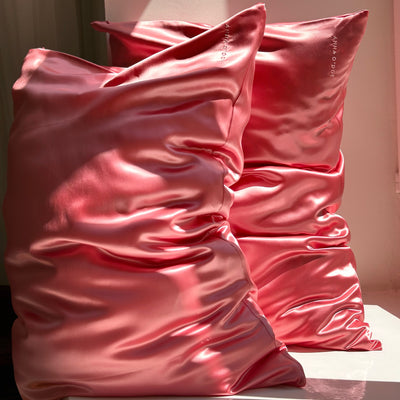 Silk Zippered Pillowcase - Light Rose