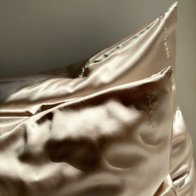 Silk Zippered Pillowcase - Dusty Gold