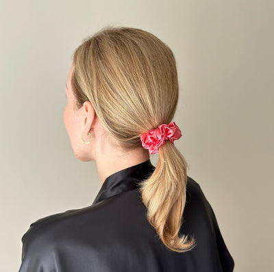 Silk Large Scrunchies - Light Rose