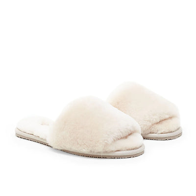 Australian Sheepskin Slippers - White Lily