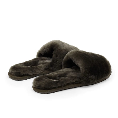 Australian Sheepskin Slippers - Olive Green