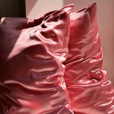 Silk Zippered Pillowcase - Light Rose