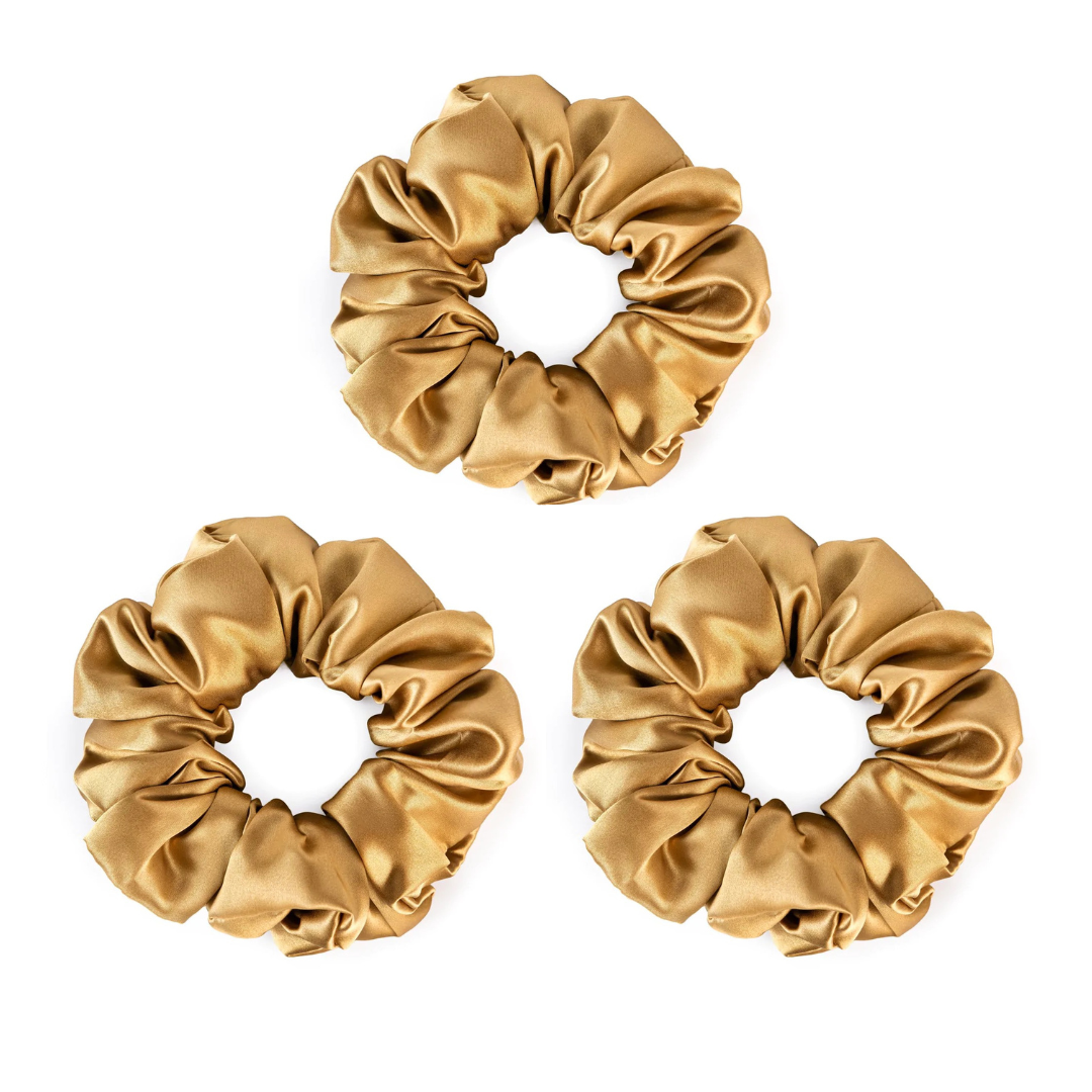 Silk Large Scrunchies - Rich Gold