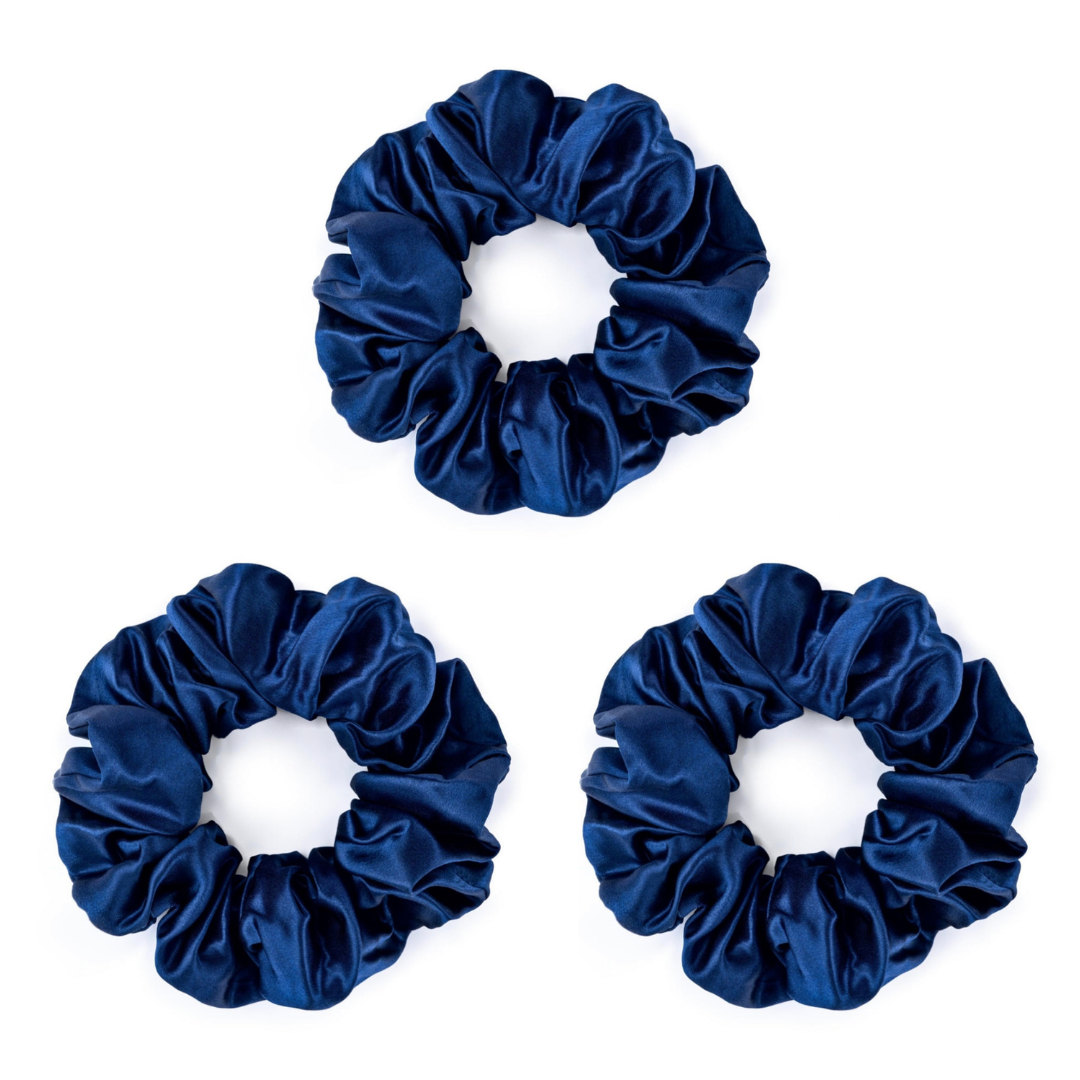 Silk Large Scrunchies - Royal Navy