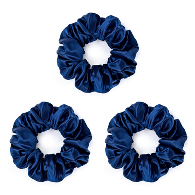 Silk Large Scrunchies - Royal Navy