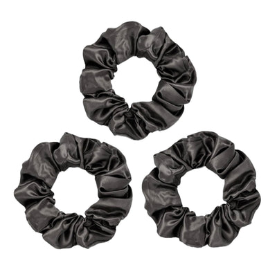 Silk Large Scrunchies - Dark Grey