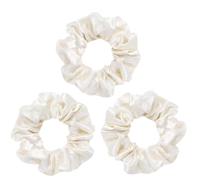 Silk Large Scrunchies - White Lily