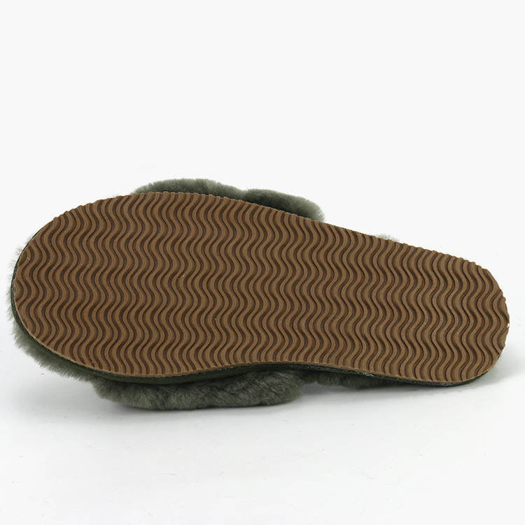 Australian Sheepskin Slippers - Olive Green