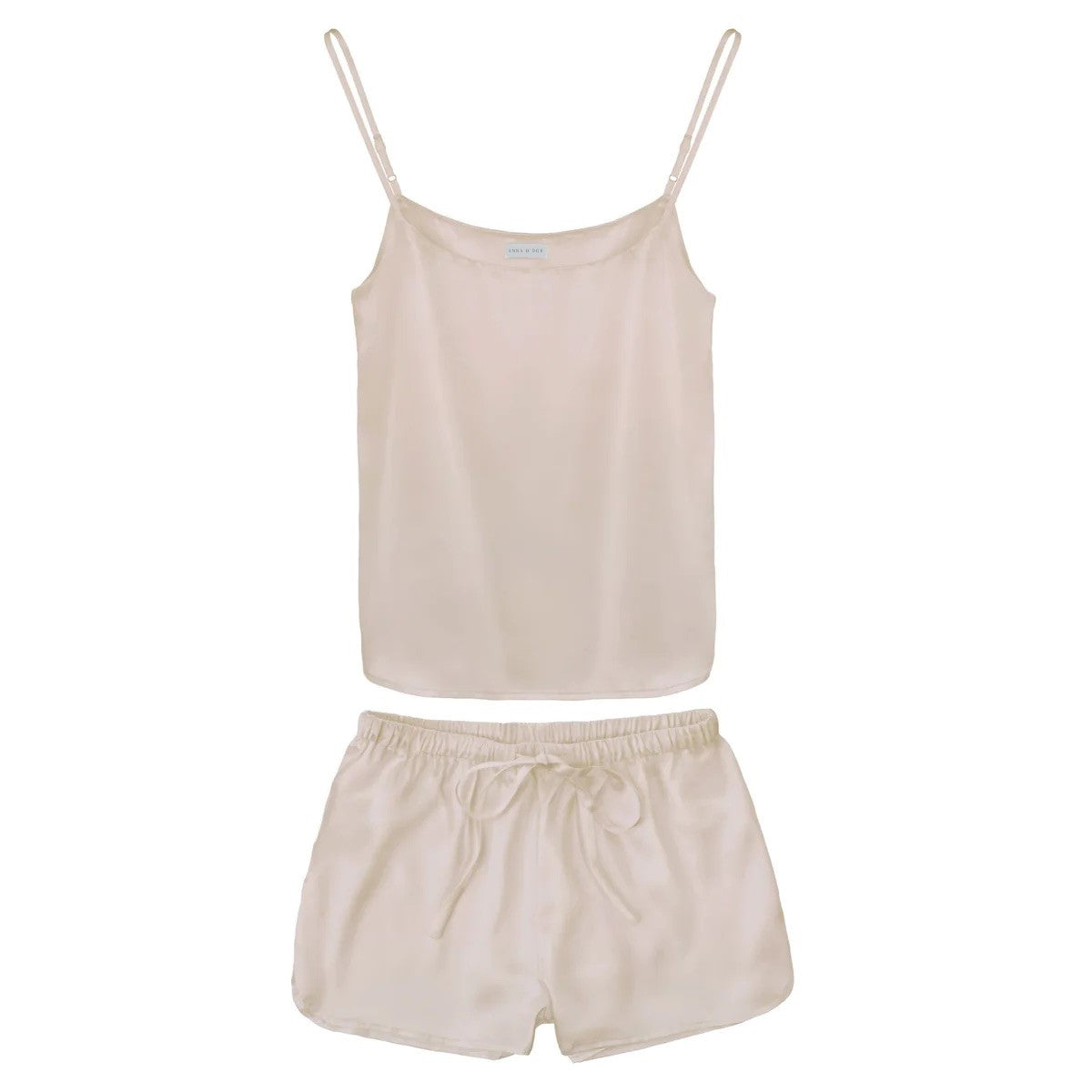 Silk Cami & Shorts Pyjama Set - Dusty Gold