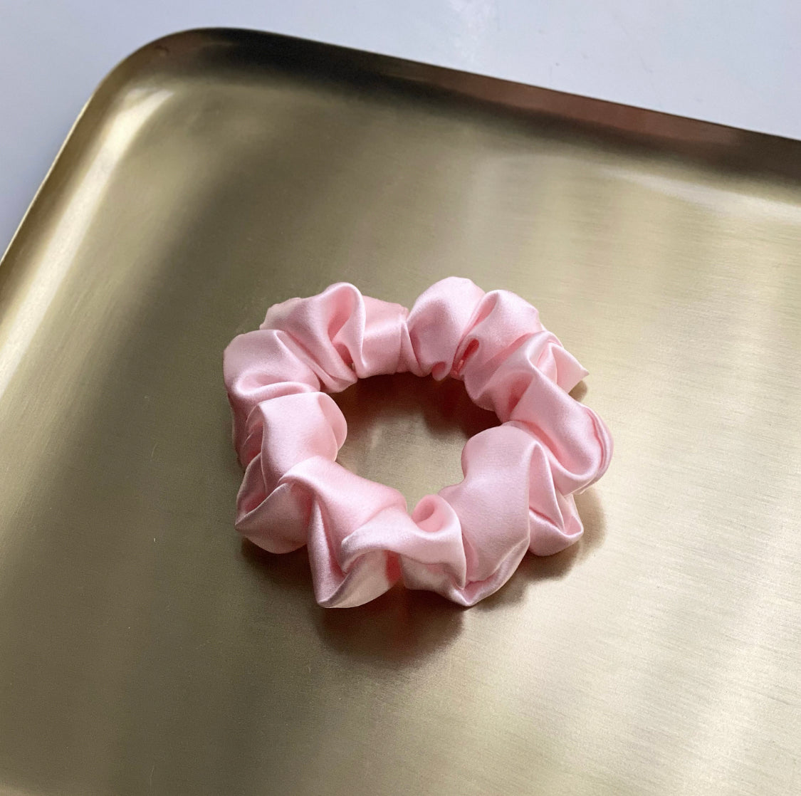 MINI SILK SCRUNCHIE - ROSE