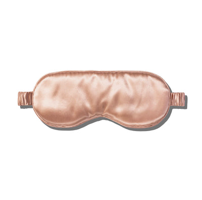 PURE SILK EYE MASK - DEEP CORAL