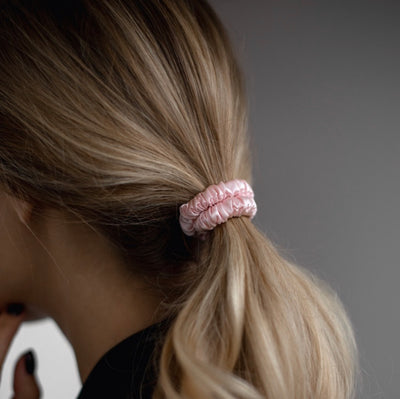 Silk Skinny Scrunchies - Desert Rose