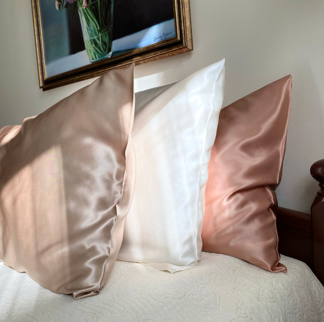 PURE SILK PILLOWCASE - DEEP CORAL