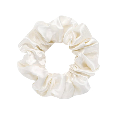 MINI SILK SCRUNCHIE - WHITE