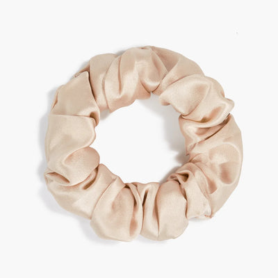 Silk Large Scrunchies - Champagne